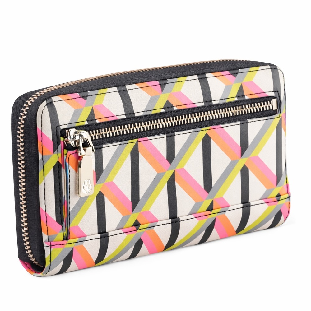 TRINA TURK Shanty Geo Zip Wristlet! - Picture 3 of 7